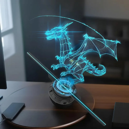 3D Hologram Fan Projector — Naked-Eye 3D Display for Events, Parties & Home Décor | Smart Bluetooth Visual Projector
