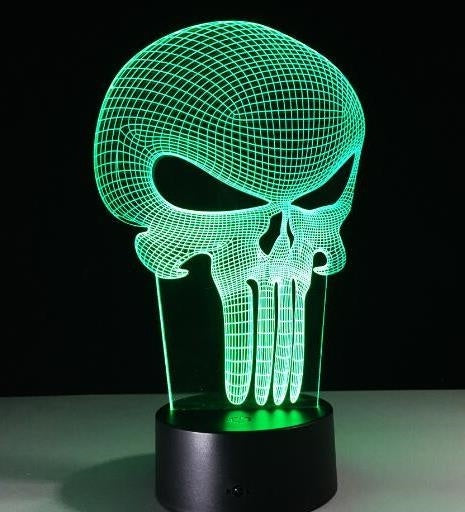 3D LED Hologram Night Light – Color-Changing Skull Lamp with Remote Control | Unique Acrylic Illusion Lamp for Home Décor & Gifts