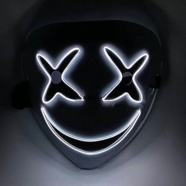 LED Luminous Mask – Glow-in-the-Dark Halloween & Party Mask | Light-Up Festival Face Gear
