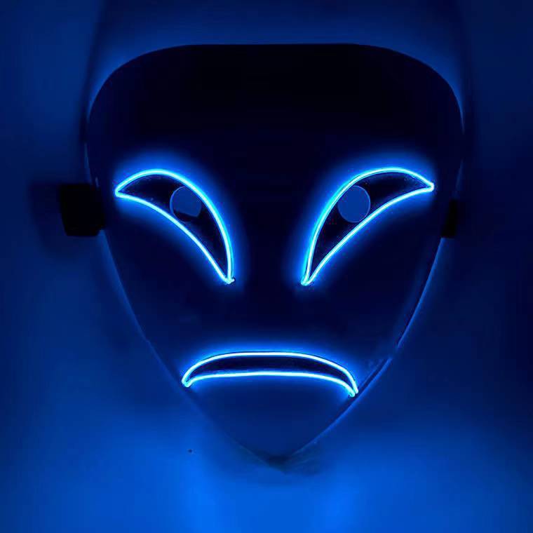 LED Luminous Mask – Glow-in-the-Dark Halloween & Party Mask | Light-Up Festival Face Gear