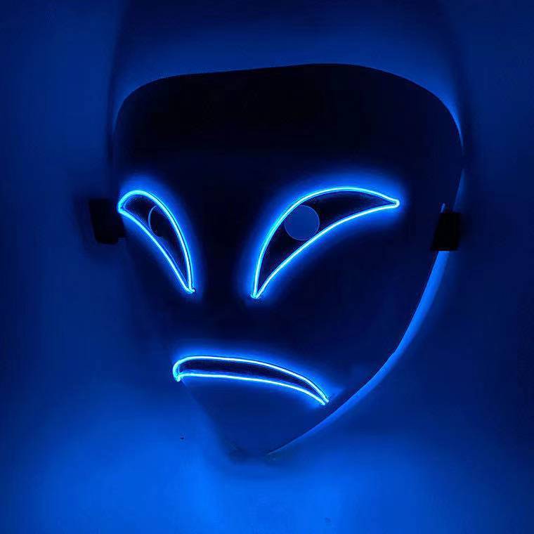LED Luminous Mask – Glow-in-the-Dark Halloween & Party Mask | Light-Up Festival Face Gear
