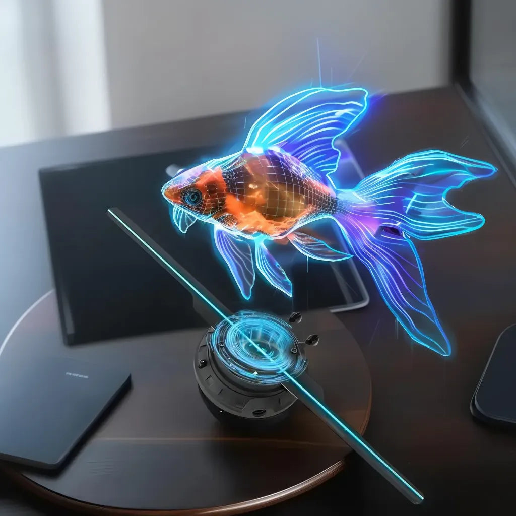 3D Hologram Fan Projector — Naked-Eye 3D Display for Events, Parties & Home Décor | Smart Bluetooth Visual Projector